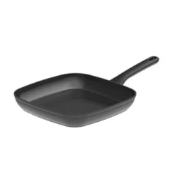 BergHOFF Helix Nonstick Ceramic Grill Pan 10.25", Recycled Aluminum, Black -BergHOFF Store GUEST d782426c ec22 4b99 b318 dbf36f64b8f5