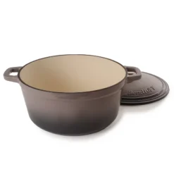 BergHOFF Neo 7Qt. Cast Iron Round Covered Dutch Oven, Oyster -BergHOFF Store GUEST d8fc7cf7 22e0 4d78 b5b2 2516d0bd358b
