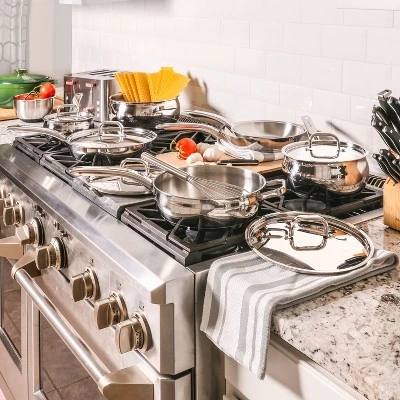 BergHOFF Belly Shape 18/10 Stainless Steel Skillet With Stainless Steel Lid 5 BergHOFF Belly Shape 18/10 Stainless Steel Skillet With Stainless Steel Lid - Image 3