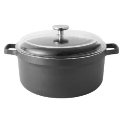BergHOFF GEM Non-stick Stockpot, Glass Lid, Black -BergHOFF Store GUEST dd2d3c91 2b82 46fb b294 7c021302f2d3