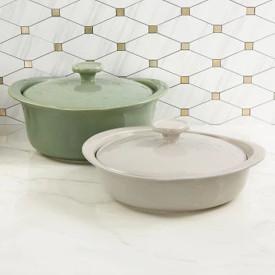 BergHOFF Balance Stone Casserole With Stone Cover 3 BergHOFF Balance Stone Casserole With Stone Cover