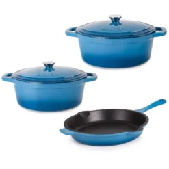 BergHOFF Neo 5Pc Cast Iron Cookware Set, 5qt. & 8qt. Covered Dutch Ovens, 10" Fry Pan -BergHOFF Store GUEST e00b89b2 724a 4676 b300 650e61d27b9b