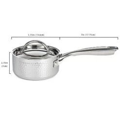 BergHOFF Vintage Tri-Ply Stainless Steel Saucepan With Stainless Steel Lid, Hammered, Silver 13 BergHOFF Vintage Tri-Ply Stainless Steel Saucepan With Stainless Steel Lid, Hammered, Silver -BergHOFF Store GUEST e01740f2 ab9d 4bcb 9dff 631fdabbce14