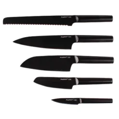 BergHOFF Ron 6Pc Knife Block Set, Black