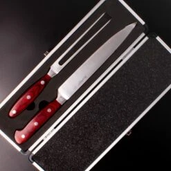 BergHOFF Pakka Wood 3Pc Stainless Steel Carving Set With Case