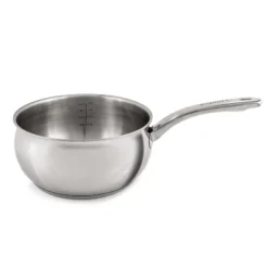 BergHOFF Belly Shape 18/10 Stainless Steel Sauce Pan With Glass Lid