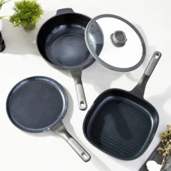 BergHOFF Leo Stone+ 4Pc Nonstick Ceramic Cookware Set With Glass Lid, Recycled Cast Aluminum 21 BergHOFF Leo Stone+ 4Pc Nonstick Ceramic Cookware Set With Glass Lid, Recycled Cast Aluminum -BergHOFF Store GUEST ef4d5f6c 7871 45c1 8065 bef4a3ffcdfe