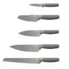 BergHOFF Balance Non-stick Stainless Steel 6Pc Knife Block Set, Recycled Material, Grey -BergHOFF Store GUEST f26dfc9c c09c 4f84 bad5 272d56a80f99