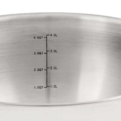 BergHOFF Belly Shape 18/10 Stainless Steel 9.5" Stockpot With Glass Lid 5.5Qt. 6 BergHOFF Belly Shape 18/10 Stainless Steel 9.5" Stockpot With Glass Lid 5.5Qt. - Image 4
