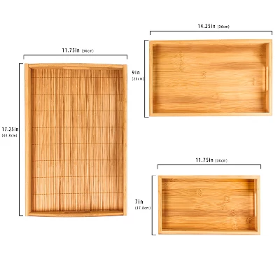 BergHOFF Bamboo 3Pc Serving Tray Set 10 BergHOFF Bamboo 3Pc Serving Tray Set - Image 8