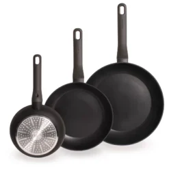 BergHOFF Leo 3Pc Non-stick Cookware Set 8", 10" & 11", Dark Gray -BergHOFF Store GUEST f4d07deb bba1 42d9 9ca7 03308685869a