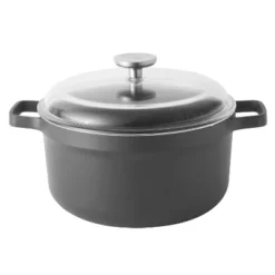BergHOFF GEM Non-stick Stockpot, Glass Lid, Black -BergHOFF Store GUEST f9c7a35b 926d 4955 88c5 bce6a542690c