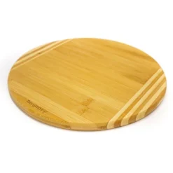 BergHOFF Bamboo Round Cutting Board, Striped, 11.8"x0.6"